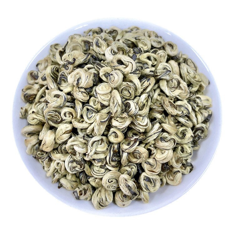Jasmine green tea pearls presented in a white bowl